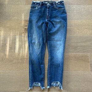 Stylish Blue Distressed Women Jeans